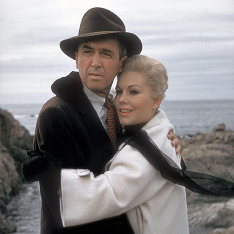 Kim Novak and James Stewart  in 1958 in Los Angeles, California. Photograph: by Richard C Miller/Donaldson Collection/Getty Images