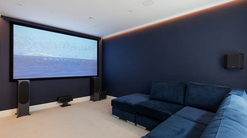 Media room with projector