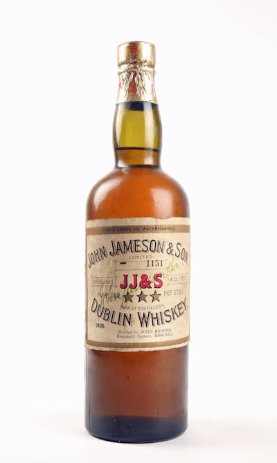 John Jameson & Sons (JJ&S) Fifteen Years Old Dublin Whiskey bottled by Henry Downes and Co, Thomas Street, Waterford (€500-€700 through Mullen's)