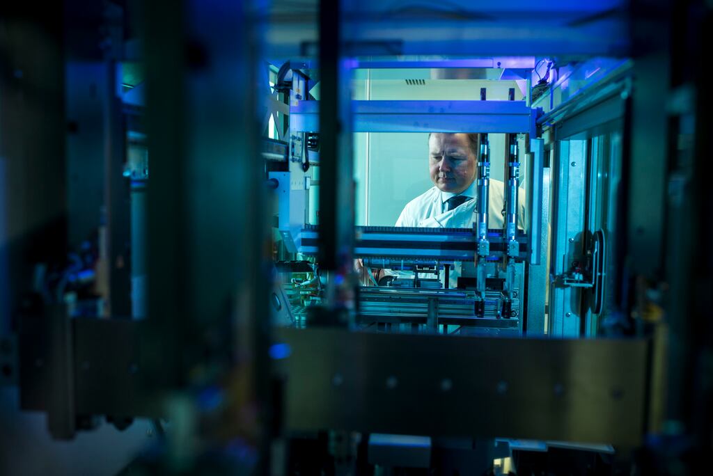 Dr Cillian de Gascun at the cervical cancer screening lab in the Coombe Hospital. Photograph: John Ohle/The Irish Times