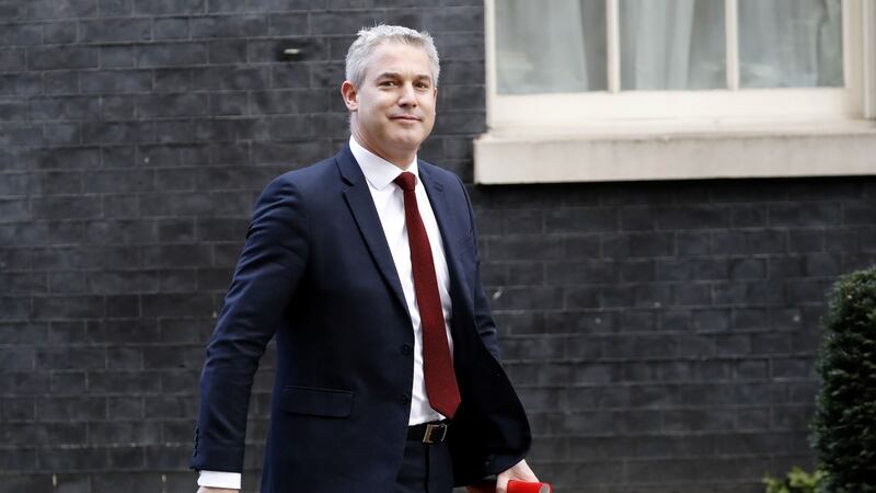 Britain’s secretary of state for exiting the European Union, also known as the Brexit minister, Stephen Barclay at 10 Downing Street in London ahead of travelling to Brussels. Photograph: Tolga Akmen/AFP/Getty Images