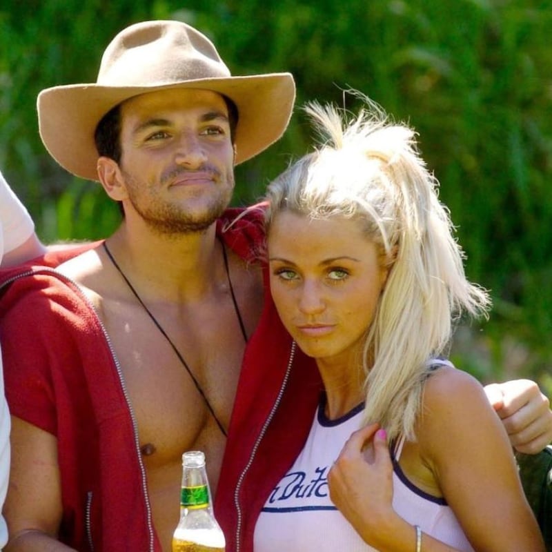 Peter Andrew with Katie Price on I’m a Celebrity in 2004. Photograph: Cameron Laird/Rex/ITV