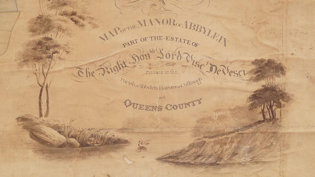 Map of the manor of Abbeyleix, Co Laois, which is reputedly the oldest planned estate town in Ireland