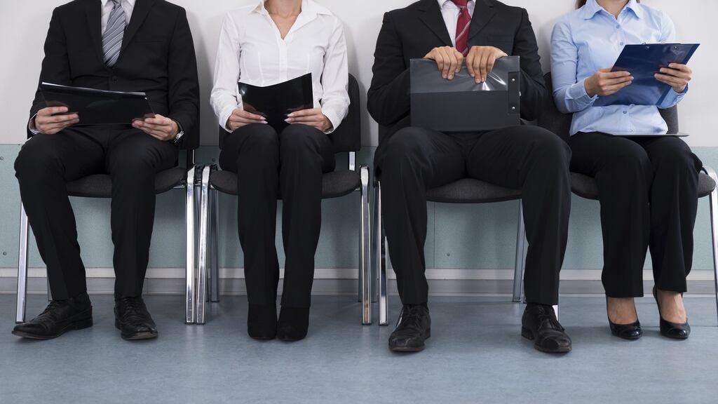 Jobs market: Of the four sectors covered by the CPL report, the strongest growth for the third time in four quarters was in accountancy, finance and banking at 39 per cent year-on-year. Photograph: Getty