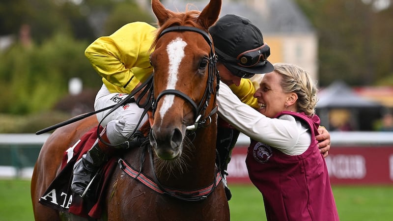 Piechulek and Torquator Tasso celebrates after winning. Photo: Christophe Archambault/AFP via Getty Images