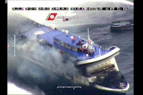 Ferry fire death toll rises to 10 as evacuation completed
