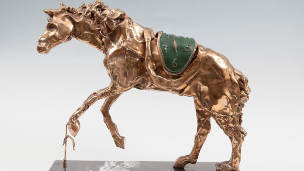 Bronze sculpture (from an edition of 350) of Le Cheval a la Montre Molle (horse saddled with time) by Salvador Dali sold for €19,000 (€11,000-€15,000) at Adam’s