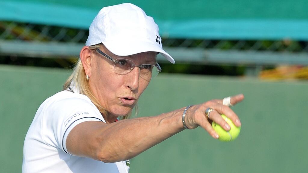 Martina Navratilova slammed “sick and dangerous” comments by Australia’s Margaret Court that the sport was “full of lesbians” and transgender child were the result of a Nazi-style plot. Photo: Noah Seelam/Getty Images