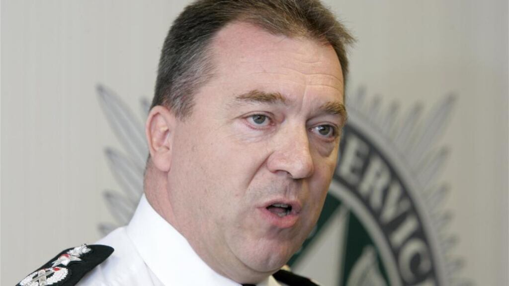 PSNI Chief Constable Matt Baggott is retiring this autumn and the Policing Board has advertised for his successor for the next five years. Photograph: Dara Mac Dónaill/The Irish Times