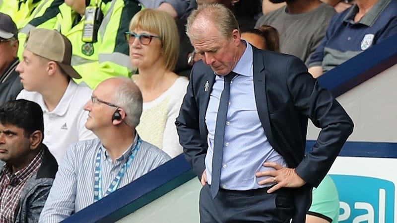 QPR manager Steve McClaren looks dejected during the Sky Bet Championship match against West Brom at The Hawthorns. Photograph: David Rogers/Getty Images