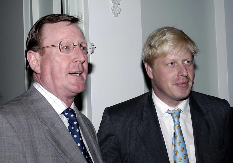 Boris Johnson with the late David Trimble. “Implicit in Johnson’s argument was ‘let the nationalists go to hell’," Irish official wrote. Photograph: PA
