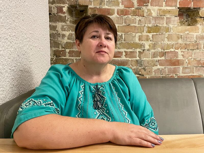 Oksana Zayarina, who was imprisoned by Russian forces for more than 10 weeks in 2022 and electrocuted during interrogation. Photograph: Daniel McLaughlin