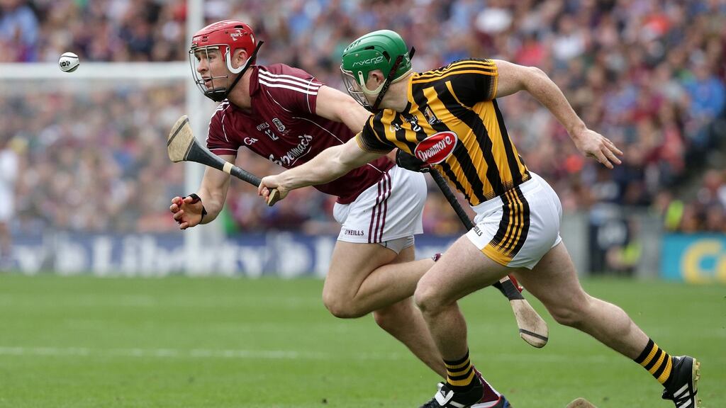 Johnny Glynn takes on Kilkenny’s Paul Murphy in the 2015 All-Ireland final in Croke Park. Photograph: Morgan Treacy/Inpho