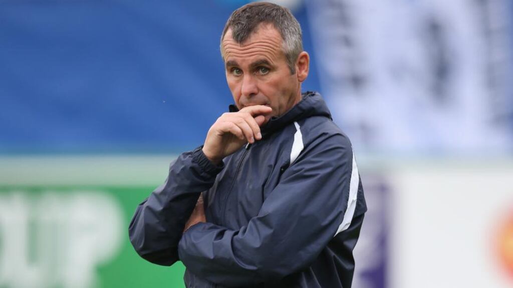 Serge Milhas, coach of Castres, looks on during the Heineken Cup defeat of Northampton at the Stade Pierre-Antoine.
