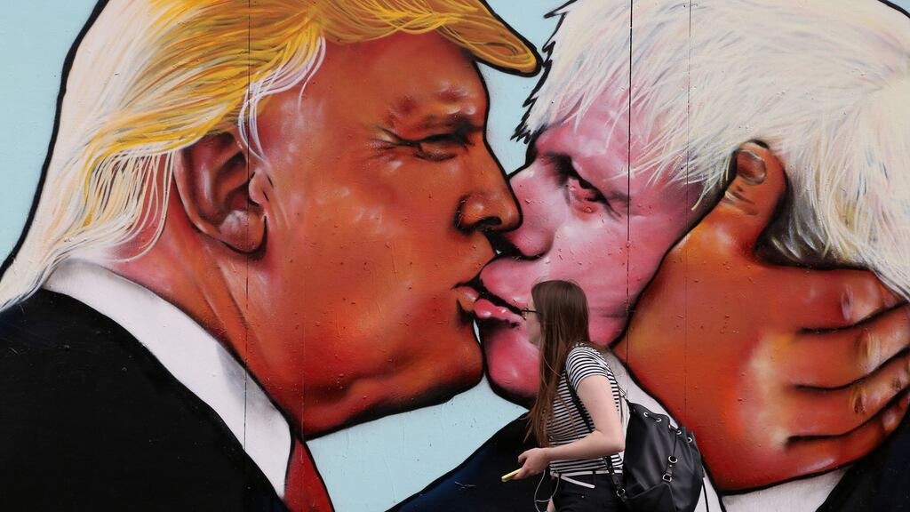 Donald Trump and Boris Johnson are self-declared champions of national sovereignty. File photograph: Geoff Caddick/AFP/Getty Images