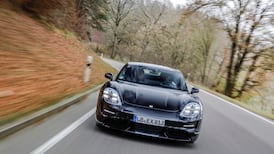 Porsche shows first glimpse of its first all-electric super saloon