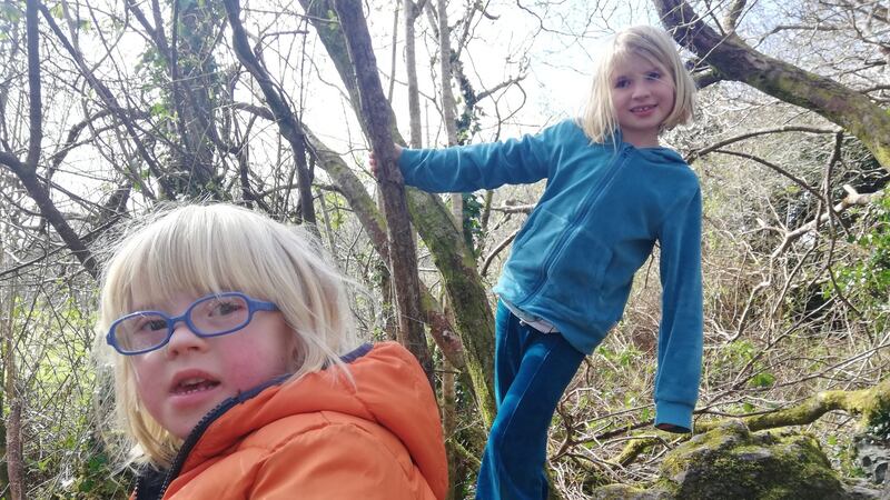 Lúcás (8) and Peadar-Jim (5) are schooled in their home and garden in Connemara.
