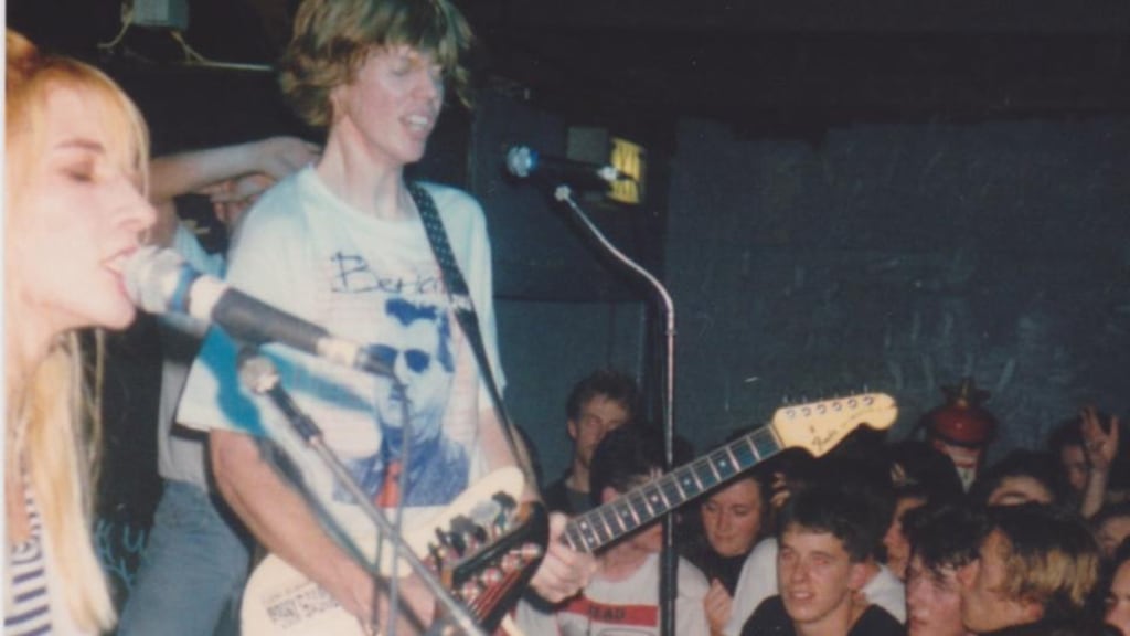 Sir Henry’s wasn’t just a house story: above,  Thurston Moore and Kim Gordon of Sonic Youth playing the club in  August 1991. Photograph:  Eamonn Cunningham