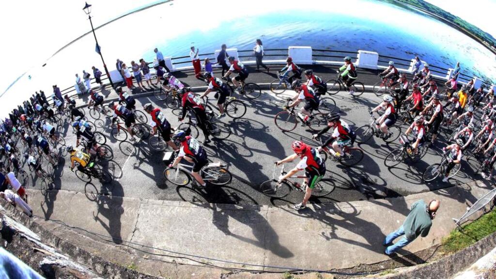 Keen cyclist: Frank O’Reilly used to take part in charity rides and the annual Sean Kelly 50km cycle (above). File photograph by Patrick Browne