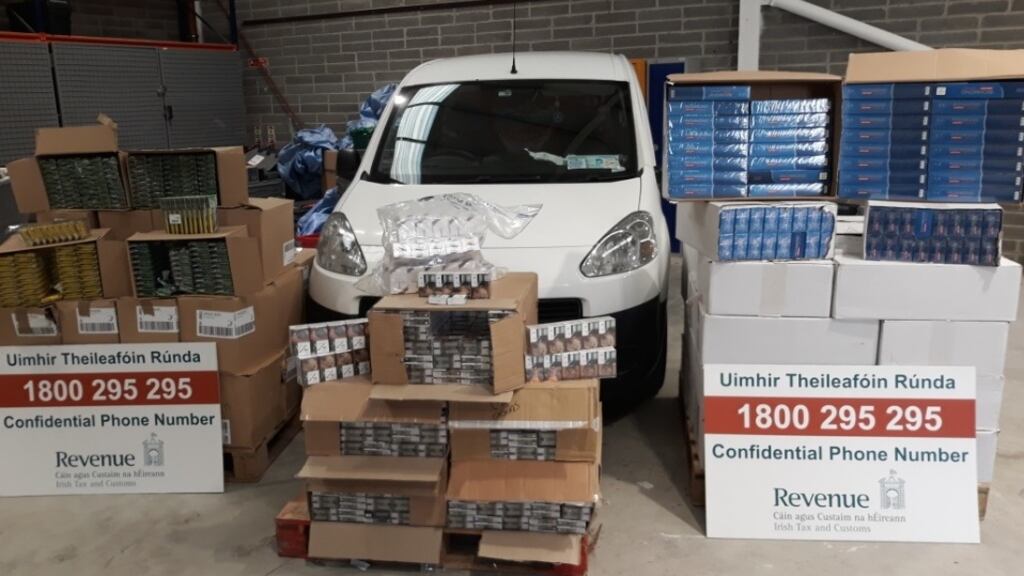 The haul was located in several premises in the Finglas area of north Dublin on Thursday. Photograph: Revenue