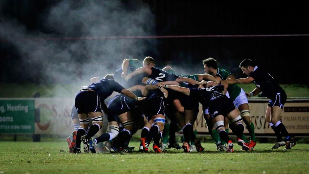 Scotland Club XV and Ireland Club XV went head-to-head at Scottish Borders. Photograph: Ian MacNicol / Inpho