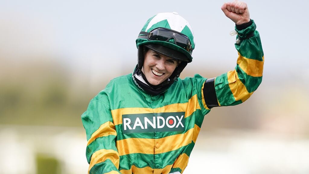 Rachael Blackmore became the first women to win the Grand National at Aintree. Photograph: Alan Crowhurst/Getty