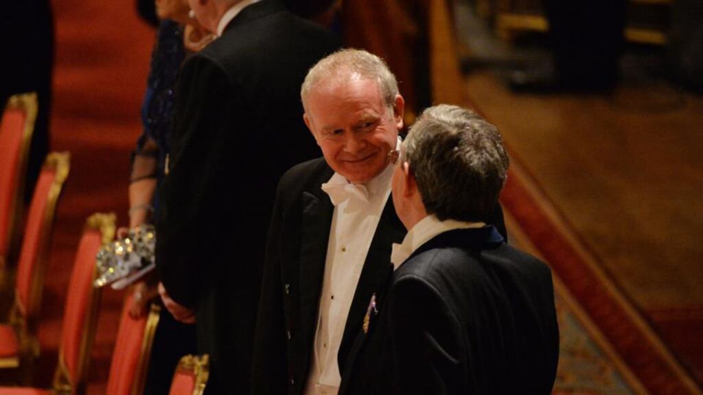 Martin McGuinness, Deputy First Minister Northern Ireland, said the queen has been willing to show “impressive leadership” in the area of conflict resolution. Photograph: Alan Betson/The Irish Times