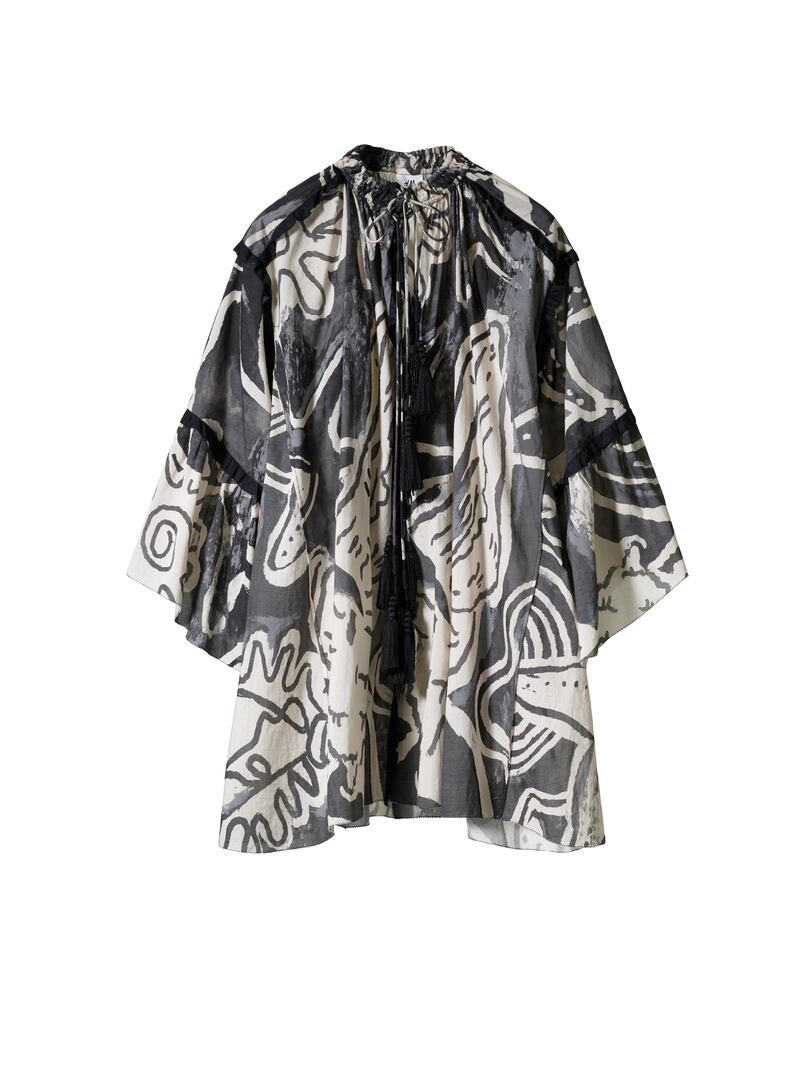 Printed dress costing €79.99, available at H&M