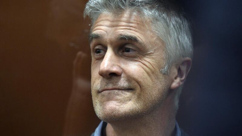 US investor Michael Calvey attending a court hearing in Moscow on Friday. Photograph: AFP