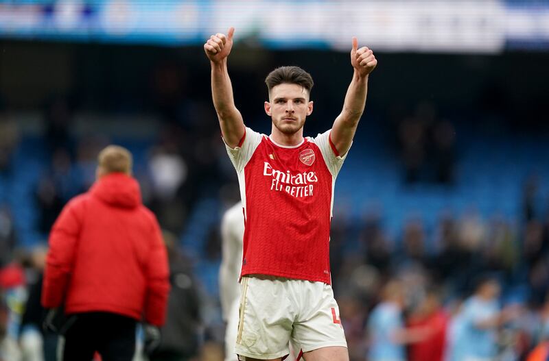 Arsenal's Declan Rice. Photograph: Martin Rickett/PA Wire
