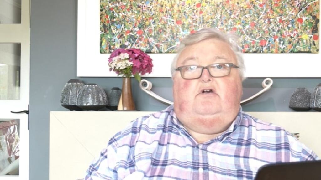 Fr Ger Galvin saying goodbye. Photograph: Facebook