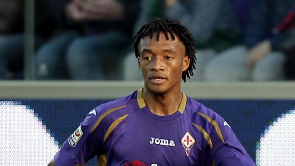 Juan Cuadrado looks likely to leave Fiorentina for the Premier League leaders this month. Photograph: Gabriele Maltinti/Getty Images
