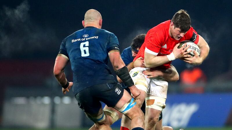 Jack O’Donoghue has all the attributes to take over CJ Stander’s number eight role at Munster when he goes. Photograph: James Crombie/Inpho
