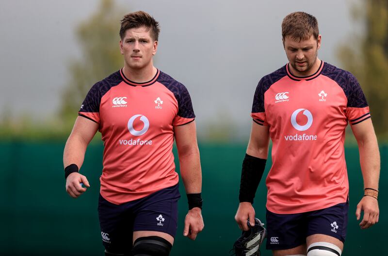 Joe McCarthy and Iain Henderson. Photograph: Dan Sheridan/Inpho