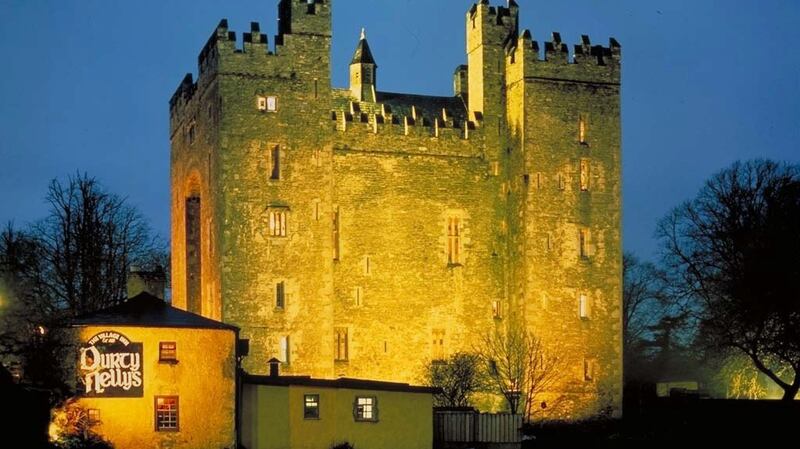 Bunratty Castle at night: one of Ireland’s tourist destinations.
