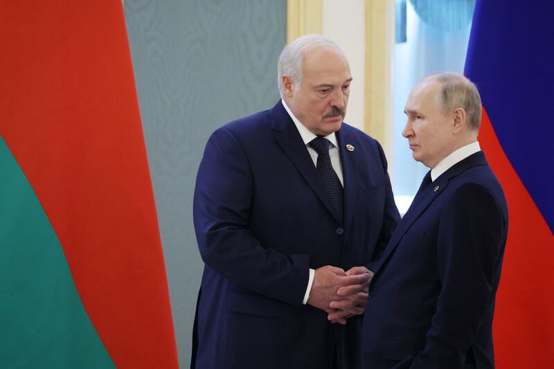 Belarus's president Alexander Lukashenko has strong ties with Russian president Vladimir Putin. Photograph: Mikhail Klimentyev