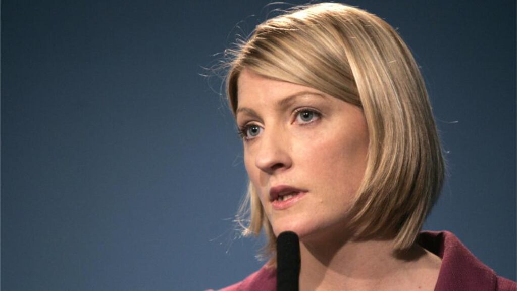 “I already do bootcamp twice a week,” says Senator Averil Power, “but I don’t think this is quite the same thing.” Photograph: Dara Mac Dónaill