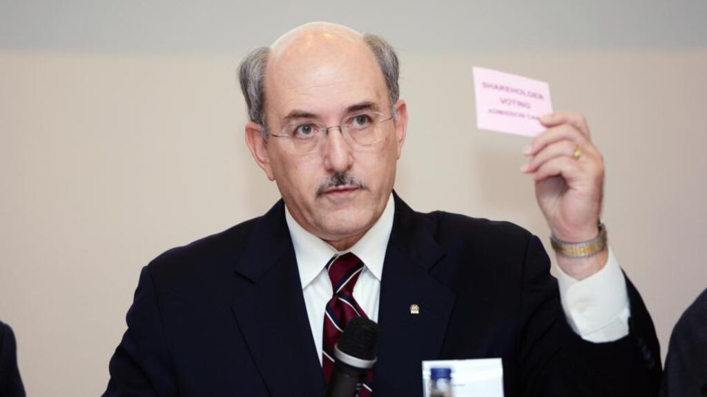 David Golder, Petroneft chairman, at the company’s agm in Dublin earlier this month. Mr Golder said that since the agm the company has made “good progress” on its re-financing plans. Photograph: Eric Luke / THE IRISH TIMES