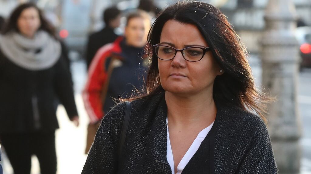 Joanne Smith of Raphoe Road, Crumlin, Dublin, pictured leaving the Four Courts after her Circuit Civil Court action for damages was dismissed. Photograph: Collins Courts