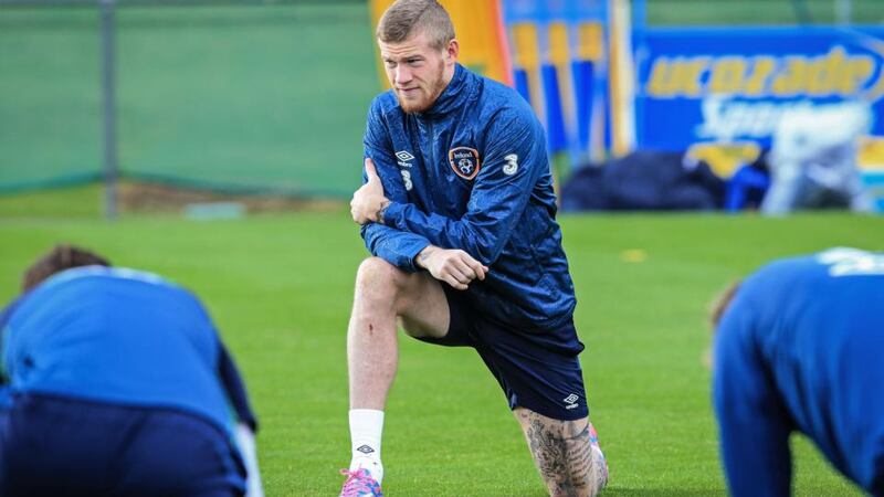 James McClean: ‘If we can get an early goal, great, it takes the pressure off. But if it takes until the 80th minute . . . we have just got to make sure we get three points.’ Photograph: Steve Langan / Inpho