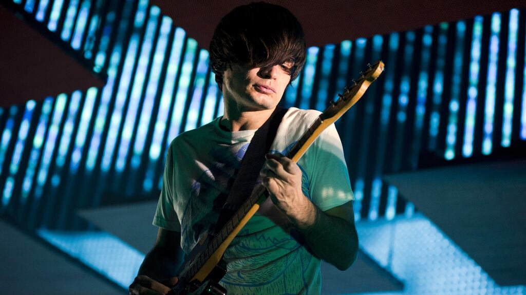 Jonny Greenwood of Radiohead performs on stage at Ziggo Dome in 2012 in Amsterdam, Netherlands. Photograph: Dimitri Hakke/Redferns via Getty Images
