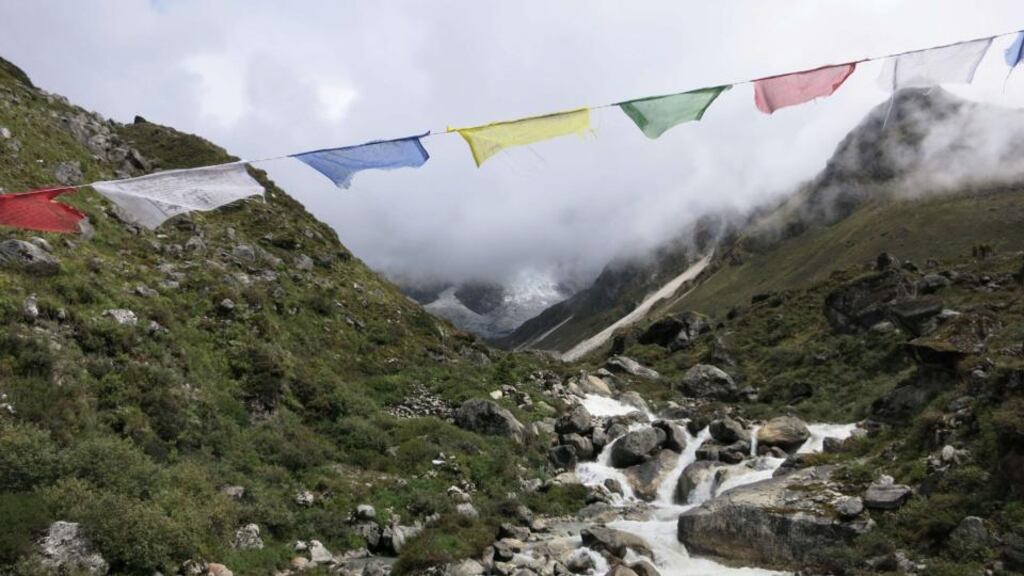 The valley around the village of Langtang, in the remote Nepalese district of Rasuwa bordering China’s Tibet. Photograph: MOIRA SHAW/AFP/Getty Images