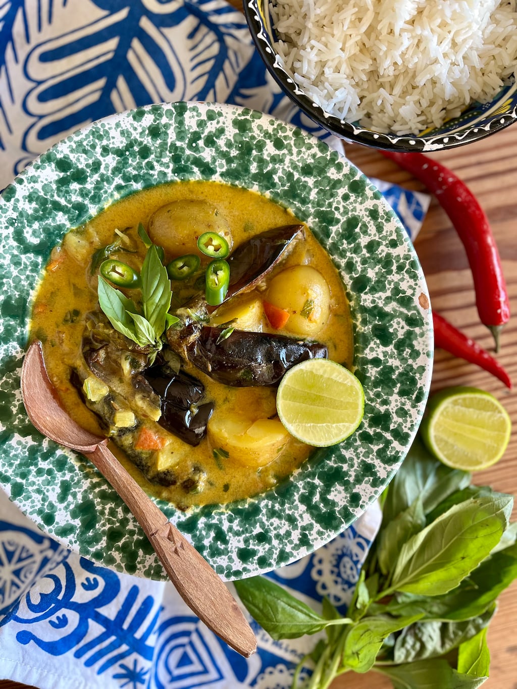 Baby aubergine curry