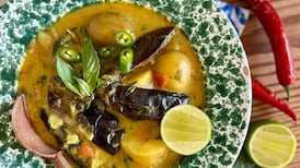 Baby aubergine curry