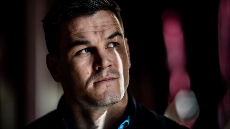 Johnny Sexton photographed during a press conference at Carton House on Tuesday. Photograph: Morgan Treacy/Inpho