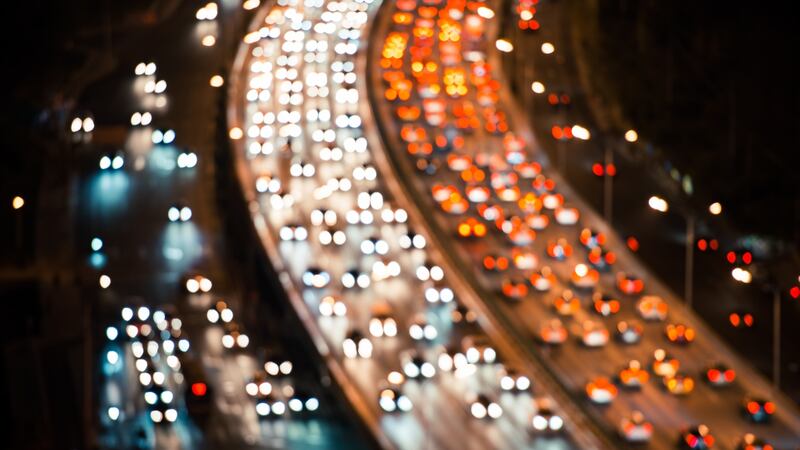 Crowded traffic in Beijing