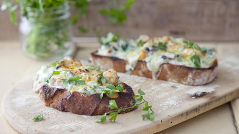 Vanessa's recipe for comforting, creamy mussels on sourdough toast. Photograph: Harry Weir