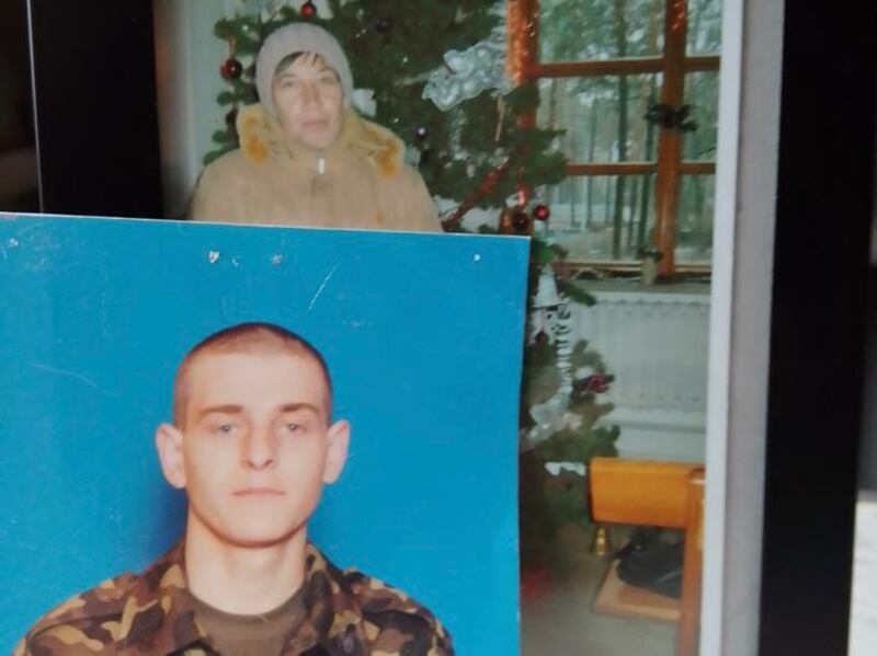 Lesya Kokubenko (top) and her nephew Andriy Khanaev, who lived in Bucha until Russia's occupation of the town. Photograph: Zoya Khanaeva