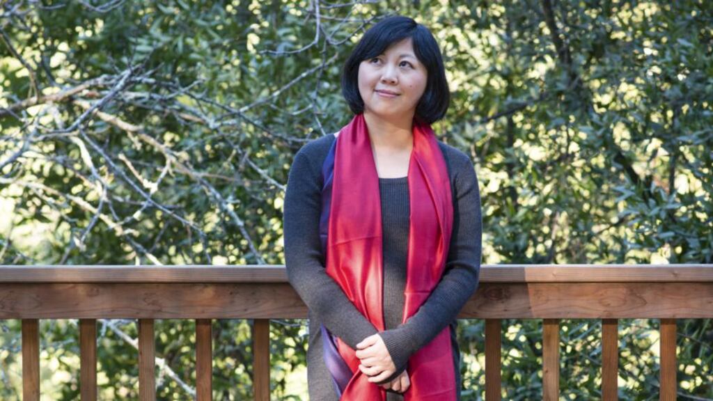Inspired by William Trevor: Yiyun Li at home in Oakland, California. Photograph: Drew Kelly/The New York Times