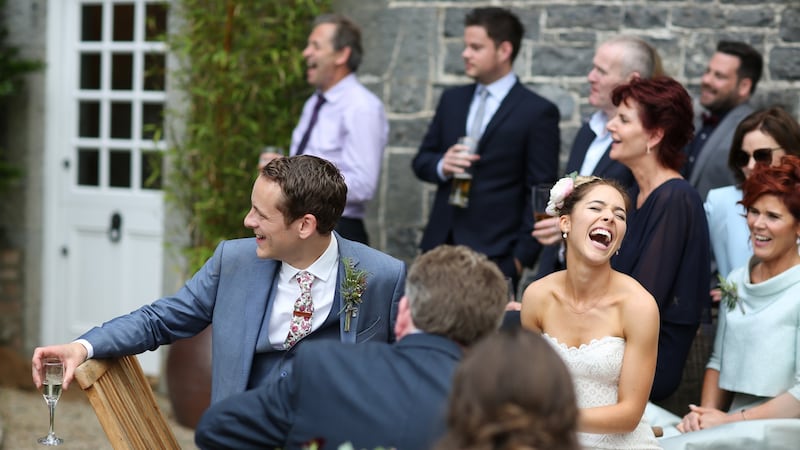 Emma Wallace and Neil Ahern grew up two kilometres from each other in Blackrock, Co Louth. Photograph: Will O’Reilly